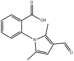 2-(3-ホルミル-2,5-ジメチル-1H-ピロール-1-イル)安息香酸 化学構造式