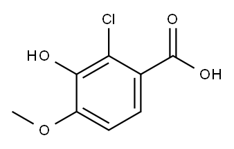 2-CHLORO-3-HYDROXY-4-METHOXYBENZOIC ACID Structure