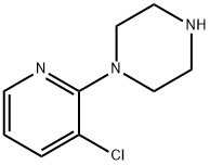 1-(3-クロロ-2-ピリジニル)ピペラジン 化学構造式