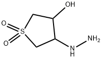 4-HYDRAZINO-1,1-DIOXO-TETRAHYDRO-1L6-THIOPHEN-3-OL Struktur