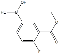 4-フルオロ-3-(メトキシカルボニル)フェニルボロン酸 化学構造式