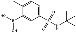 N-叔丁基-3-硼-4-甲基苯磺酰胺 结构式