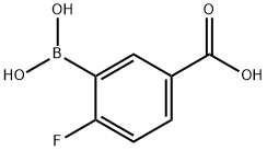 5‐カルボキシ‐2‐フルオロフェニルボロン酸 化学構造式