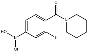 3-FLUORO-4-(PIPERIDINE-1-CARBONYL)BENZENEBORONIC ACID Structure