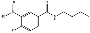 N-丁基-3-硼-4-氟苯甲酰胺 结构式