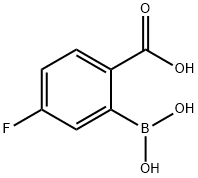 2-羧基-5-氟苯基硼酸, 874290-62-7, 结构式