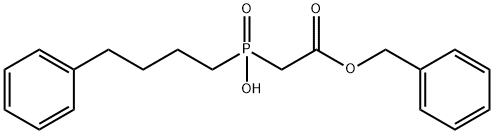 Benzyl hydroxy(4-phenylbutyl)phosphinoylacetate Struktur