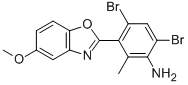 4,6-DIBROMO-3-(5-METHOXY-1,3-BENZOXAZOL-2-YL)-2-METHYLANILINE Structure