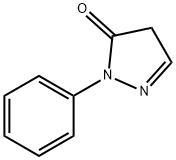 2,4-ジヒドロ-2-フェニル-3H-ピラゾール-3-オン 化学構造式