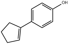 4-(1-シクロペンテニル)フェノール 化学構造式