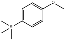 4-メトキシフェニルトリメチルシラン 化学構造式