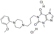 1-[4-[4-(2-methoxyphenyl)piperazin-1-yl]butyl]-3,7-dimethyl-purine-2,6 -dione dihydrochloride Structure