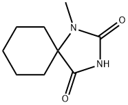 1-甲基-1,3-二氮杂螺[4.5]癸烷-2,4-二酮, 878-46-6, 结构式