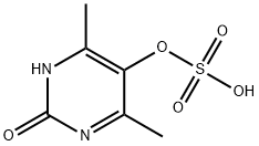 Sulfuric acid mono-(2-hydroxy-4,6-dimethyl-pyrimidin-5-yl) ester Structure