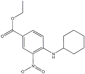 4-(环己氨基)-3-硝基-苯甲酸乙酯, 87815-77-8, 结构式