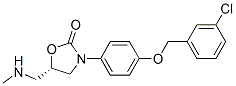 [5S,(-)]-3-[4-[(3-Chlorophenyl)methoxy]phenyl]-5-[(methylamino)methyl]-2-oxazolidinone Structure