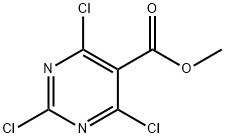 2,4,6-三氯嘧啶-5-羧酸甲酯 结构式