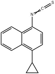 1-シクロプロピル-4-イソチオシアナトナフタレン 化学構造式