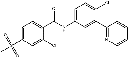 2-Chloro-N-[4-chloro-3-(2-pyridinyl)phenyl]-4-(methylsulfonyl)benzamide Structure