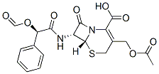 (7R)-3-[(アセチルオキシ)メチル]-7-[[(R)-(ホルミルオキシ)フェニルアセチル]アミノ]セファム-3-エン-4-カルボン酸 化学構造式