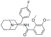 2,3-dimethoxy-N-(9-(4-fluorobenzyl)-9-azabicyclo(3.3.1)nonan-3-yl)benzamide 结构式