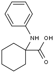 1-アニリノシクロヘキサンカルボン酸 化学構造式