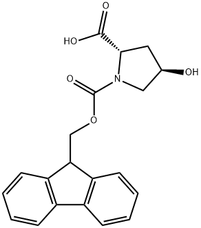 Fmocヒドロキシプロリン 化学構造式