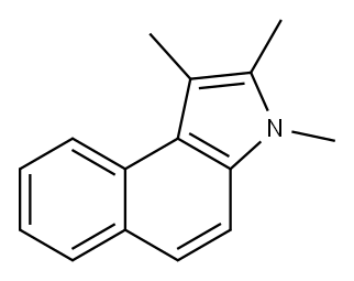 1,2,3-三甲基-1H-苯并[E]吲哚 结构式
