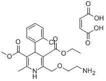 マレイン酸アムロジピン 化学構造式