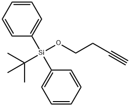 4-(tert-ブチルジフェニルシロキシ)-1-ブチン 化学構造式