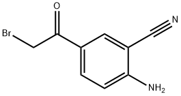 3一氛基一4一氨基一Α一溴代苯乙酮 结构式
