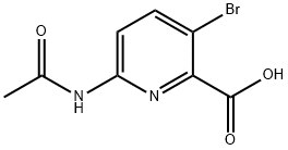 6-アセトアミド-3-ブロモピコリン酸 化学構造式
