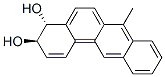 (3R,4R)-3,4-ジヒドロ-7-メチルベンゾ[a]アントラセン-3,4-ジオール 化学構造式