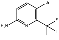 5-溴-6-三氟甲基-2-氨基吡啶 结构式