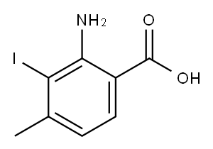 2-amino-3-iodo-4-methylbenzoic acid Structure