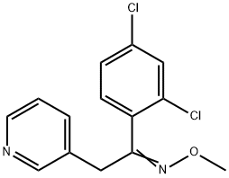 2',4'-ジクロロ-α-(3-ピリジル)アセトフェノンO-メチルオキシム 化学構造式