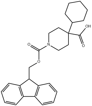 FMOC-4-CYCLOHEXYL-PIPERIDINE-4-CARBOXYLIC ACID Struktur