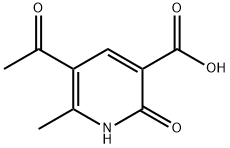 5-アセチル-6-メチル-2-オキソ-1,2-ジヒドロ-3-ピリジンカルボン酸 化学構造式