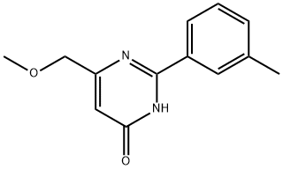 2-(3-甲基苯基)-4-羟基-6-甲氧甲基嘧啶 结构式
