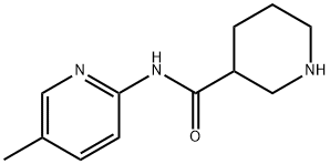 N-(5-甲基吡啶-2-基)哌啶-3-甲酰胺 结构式