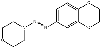 4-[(3,4-ETHYLENEDIOXYPHENYL)AZO]-MORPHOLINE Structure