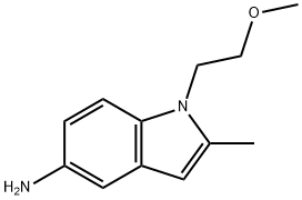 1-(2-メトキシエチル)-2-メチル-1H-インドール-5-イルアミン 化学構造式