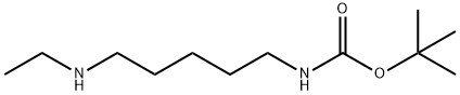(5-(乙基氨基)戊基)氨基甲酸叔丁酯, 883555-11-1, 结构式