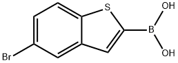 (5-溴-1-苯并噻吩-2-基)硼酸 结构式