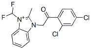 1H-Benzimidazolium,  1-[2-(2,4-dichlorophenyl)-2-oxoethyl]-3-(difluoromethyl)-2-methyl- Structure