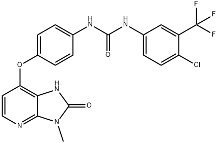 Urea, N-[4-chloro-3-(trifluoroMethyl)phenyl]-N'-[4-[(2,3-dihydro-3-Methyl-2-oxo-1H-iMidazo[4,5-b]pyridin-7-yl)oxy]phenyl]- Structure