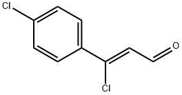 (2Z)-3-クロロ-3-(4-クロロフェニル)プロプ-2-エナール 化学構造式