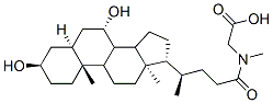 2-[[(4R)-4-[(3R,5S,7S,10R,13R,17R)-3,7-dihydroxy-10,13-dimethyl-2,3,4, 5,6,7,8,9,11,12,14,15,16,17-tetradecahydro-1H-cyclopenta[a]phenanthren -17-yl]pentanoyl]-methyl-amino]acetic acid Structure