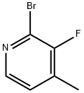 2-ブロモ-3-フルオロ-4-メチルピリジン 化学構造式