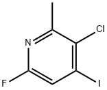 3-氯-6-氟-4-碘-2-甲基吡啶 结构式